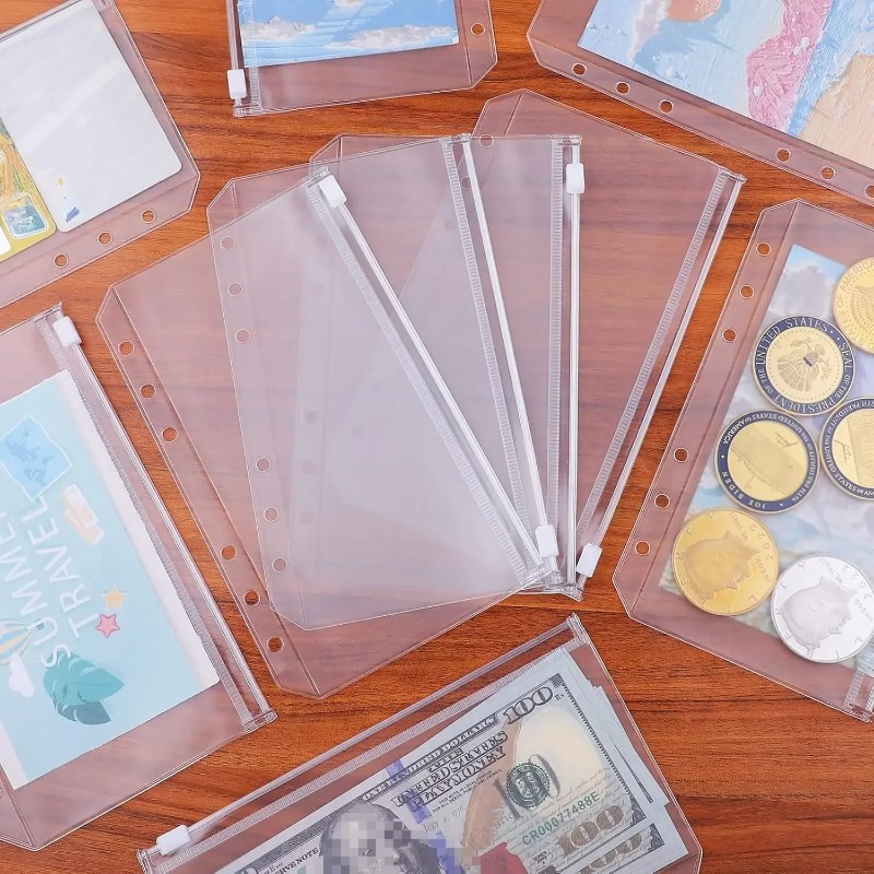 10PCS PVC Binder Pocket Cash E - огляд і ціна Portfolio Folder Zip